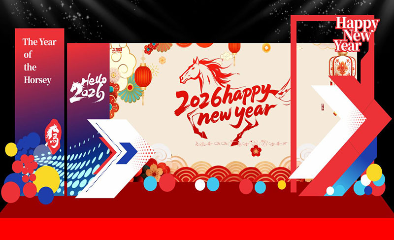 Backdrop tất niên - Tết 2026 con ngựa - bính ngọ