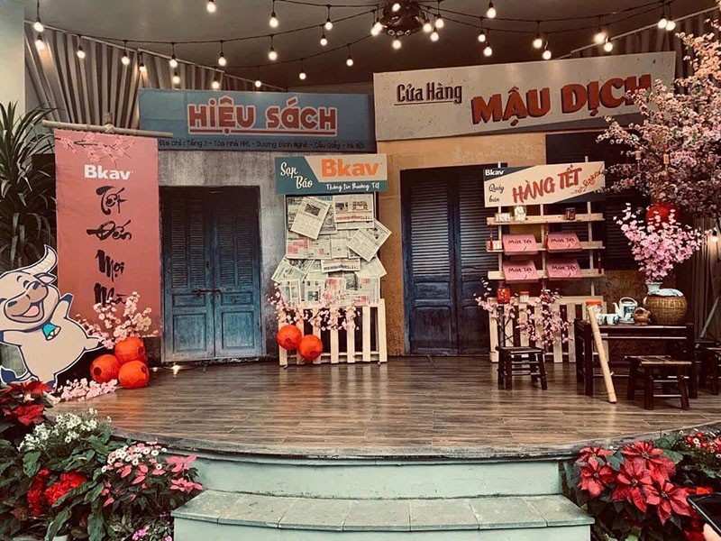 Backdrop tất niên thập niên 90