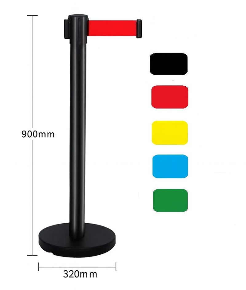 trụ barrier dây kéo nhiều màu