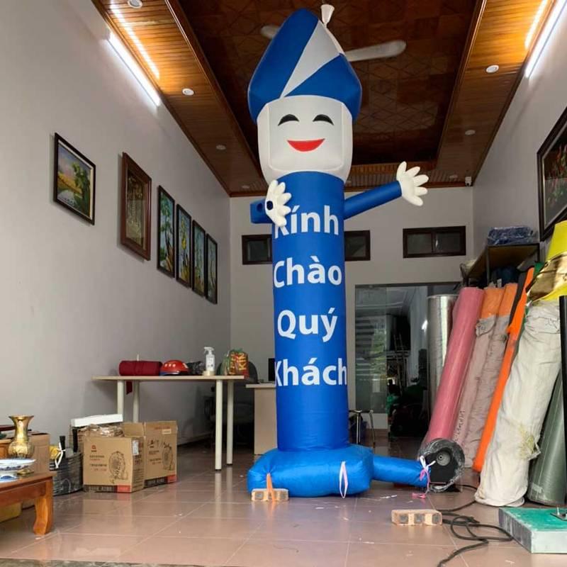 Cho thuê rối hơi khai trương vẫy tay màu xanh chào khách giá rẻ HCM.