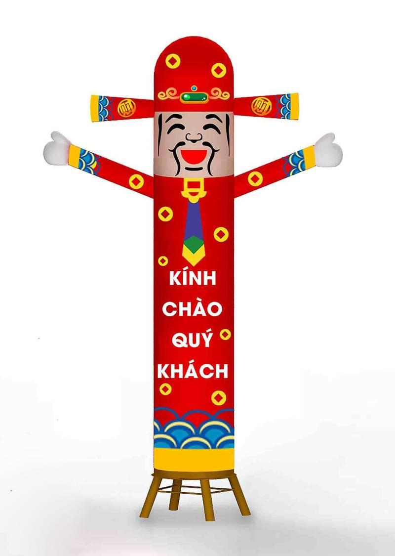 Cho thuê rối hơi khai trương vẫy tay màu đỏ chào khách giá rẻ HCM.