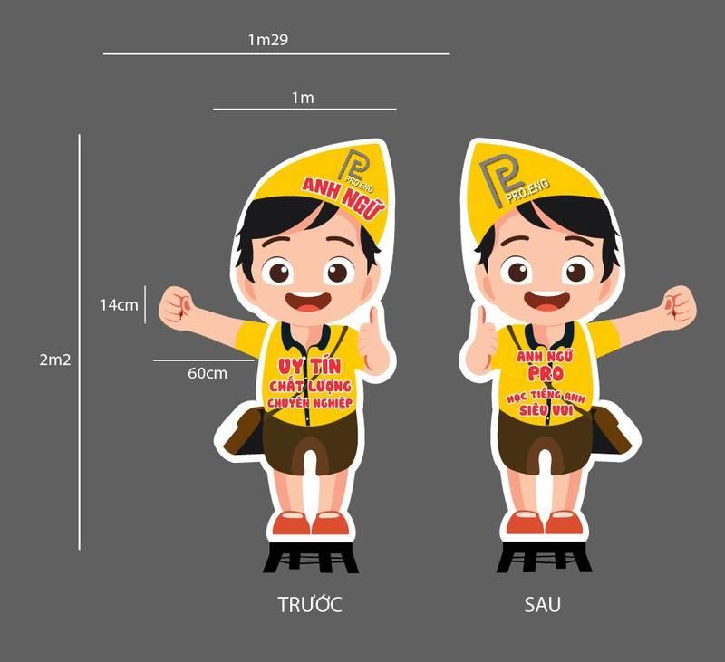 Cho thuê rối hơi khai trương vẫy tay màu vàng nổi bật giá rẻ HCM.