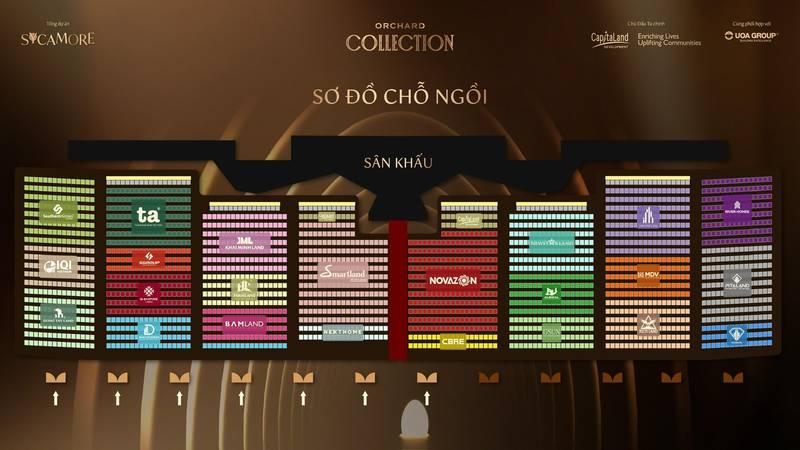 ALT cho ảnh: Sơ đồ chỗ ngồi trong sự kiện ra mắt dự án bất động sản với dịch vụ tổ chức sự kiện ra mắt dự án trọn gói HCM.