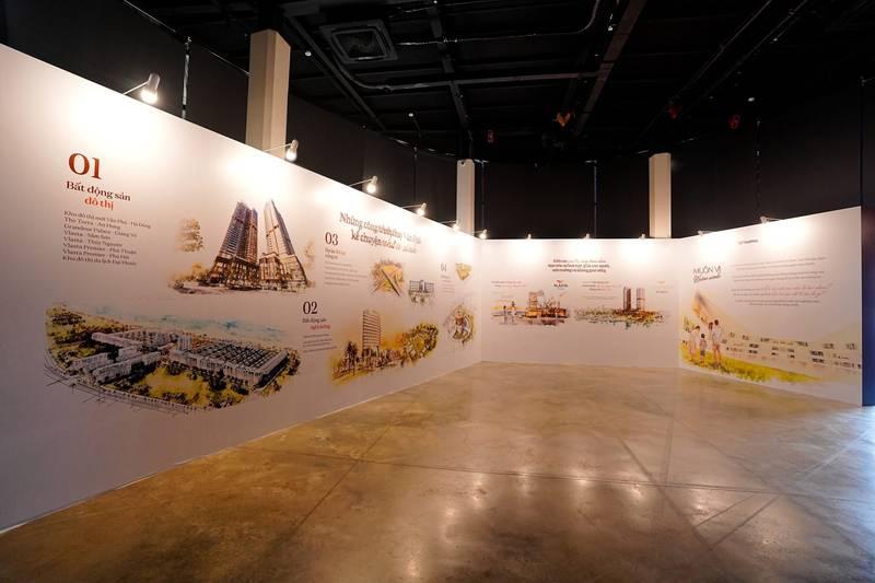 ALT: Không gian triển lãm thiết kế cho tổ chức sự kiện ra mắt dự án bất động sản với dịch vụ tổ chức sự kiện ra mắt dự án bất động sản trọn gói HCM.