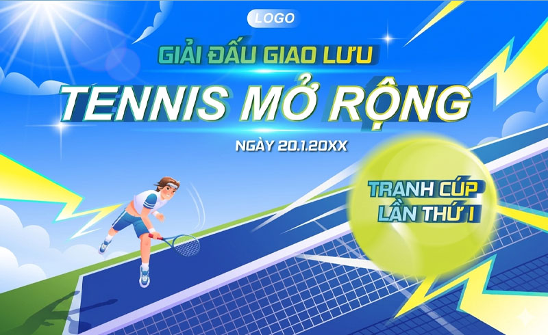 Backdrop thể thao tennis