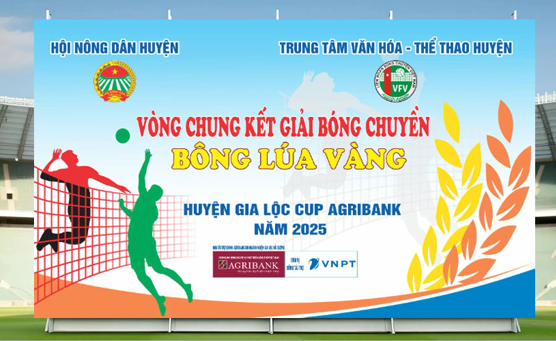 Backdrop thể thao bóng chuyền
