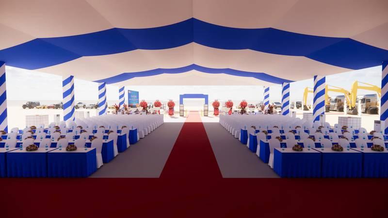 Cho thuê bộ khởi công động thổ trọn gói setup tận nơi HCM với không gian tổ chức chuẩn chỉnh và trang trọng.