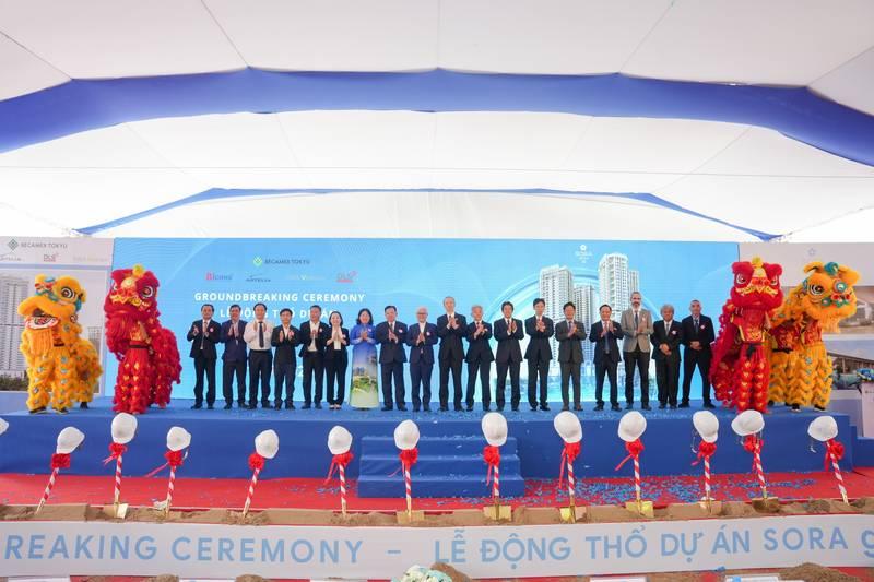 Toàn cảnh lễ khởi công, động thổ màu xanh dương