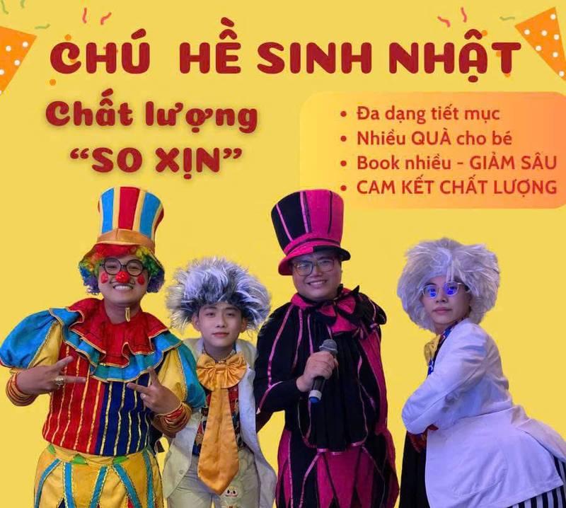 Cho thuê chú hề hoạt náo xiếc ảo thuật chuyên nghiệp HCM với trang phục sinh động và tiết mục hấp dẫn.
