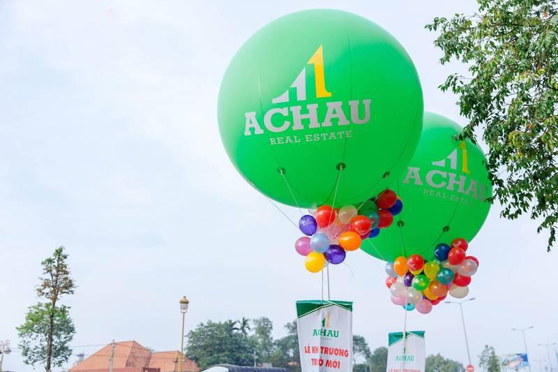 Khinh khí cầu sự kiện xanh Thue khinh khí cầu sự kiện chuyên nghiệp tại TP.HCM cho quảng cáo thương hiệu Achau.