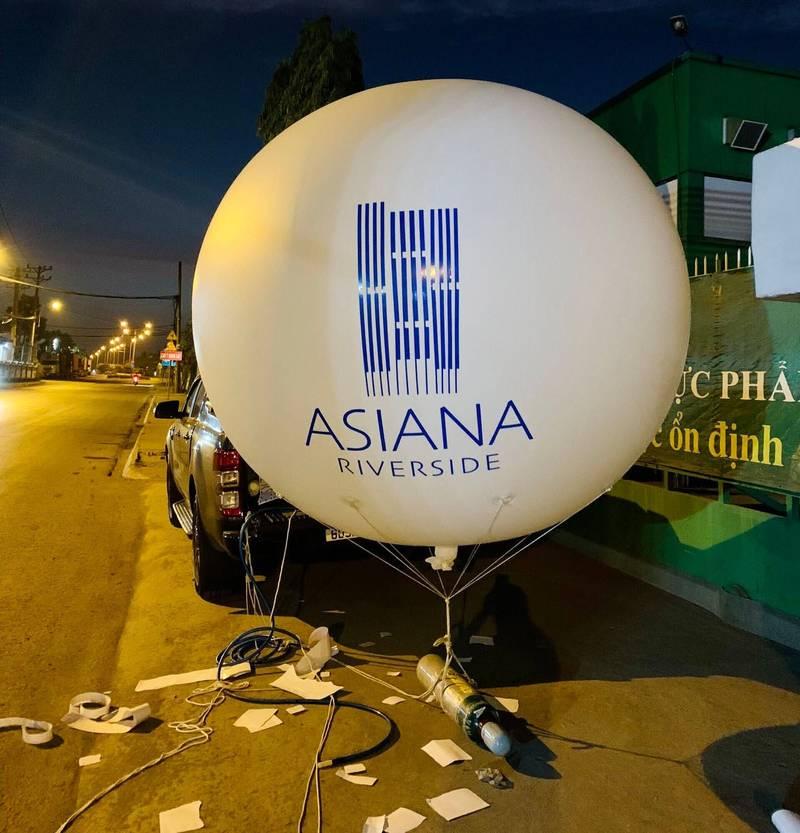 Khinh khí cầu sự kiện Asiana Riverside được sử dụng trong dịch vụ thuê khinh khí cầu sự kiện chuyên nghiệp tại TP.HCM.