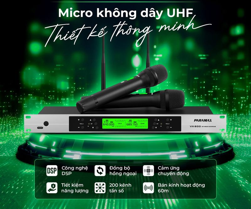 Micro Paramax VX-800 không dây