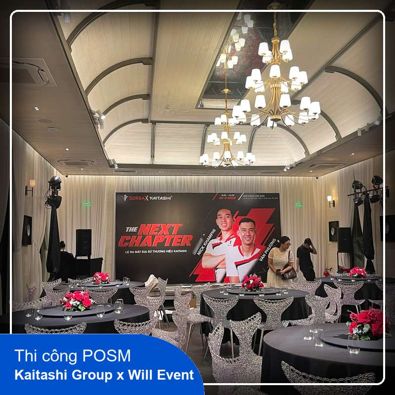 Tổ chức Thi công POSM - Lễ ra mắt đại sứ thương hiệu  - Kaitashi Group