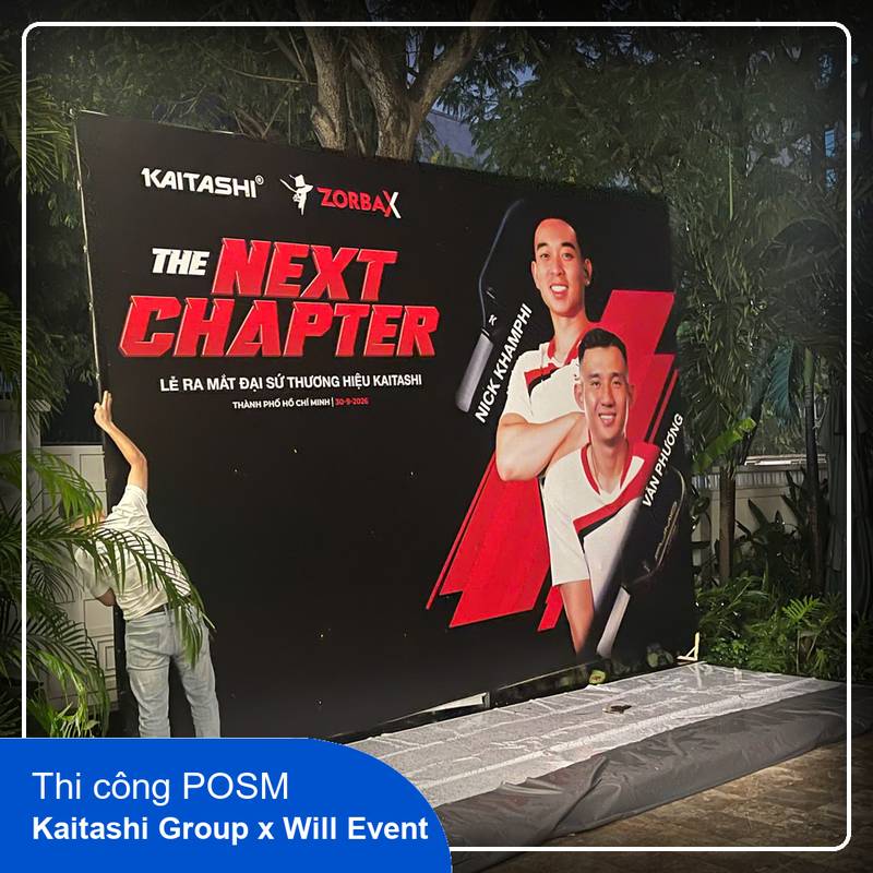 Tổ chức Thi công POSM - Lễ ra mắt đại sứ thương hiệu  - Kaitashi Group