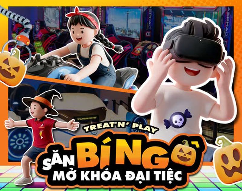 Tròn chơi săn bí ngô phong cách halloween