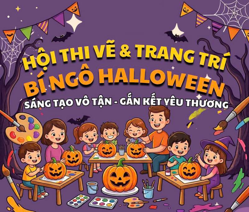 Cuộc thi vẽ và trang trí bí ngô halloween
